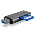 Icy box IB-CR200-C Czytnik kart SD/MicroSD (TF) USB 2.0 z interfejsem Type-C i -A do micro USB (OTG), antracytowy Raidsonic | Ze