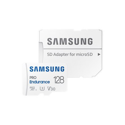 Samsung | PRO Endurance | MB-MJ128KA/EU | 128 GB | Karta pamięci microSD | Pamięć flash klasy U3, V30, Class 10 | Adapter SD