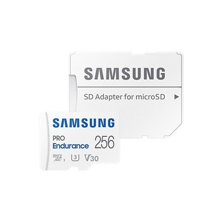 Samsung | PRO Endurance | MB-MJ256KA/EU | 256 GB | Karta pamięci microSD | Pamięć flash klasy U3, V30, Class 10 | Adapter SD
