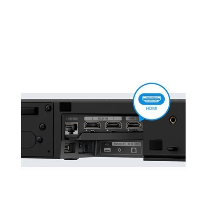 Sony | HT-ZF9 Sound Bar 3.1CH z Wi-Fi i Bluetooth | Port USB | Bluetooth | Czarny | Nie | Wi-Fi | Połączenie bezprzewodowe