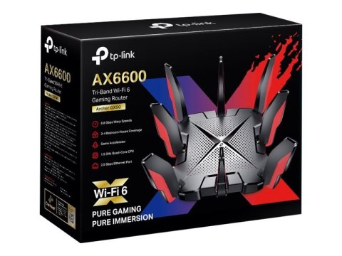 TP-LINK | Archer GX90 | 802.11ax | 574+1201+4804 Mbit/s | 10/100/1000 Mbit/s | Porty Ethernet LAN (RJ-45) 3 | Obsługa sieci mesh