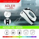 Adler | AD 4205 b | Mikser | Mikser ręczny | 300 W | Liczba prędkości 5 | Tryb Turbo | Biały/czarny