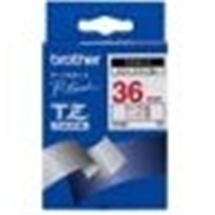 Brother | 262 | Taśma laminowana | Termiczna | Czerwona na białym | Rolka (3,6 cm x 8 m)