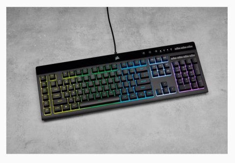 Corsair | Rubber Dome | K55 RGB PRO | Gaming Keyboard | Gaming Keyboard | RGB LED light | US | Wired | Black