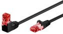 Goobay 51519 CAT 6 patchcable 1x 90°angled, U/UTP,black,10m