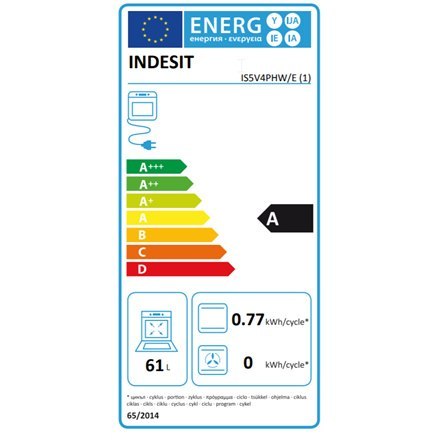 INDESIT | Kuchenka | IS5V4PHW/E | Typ płyty Vitroceramic | Typ piekarnika Electric | Biały | Szerokość 50 cm | Grillowanie | Głę