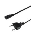 Logilink | Kabel zasilający | Zasilanie IEC 60320 C7 | Europlug (zasilanie CEE 7/16) | 1.8 m | Czarny