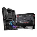 MSI | MPG B550 GAMING PLUS | Rodzina procesorów AMD | Gniazdo procesora AM4 | DDR4 | Gniazda pamięci 4 | Liczba złączy SATA | Ch
