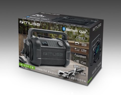 Muse | M-928 FB | Głośnik radiowy | Wodoodporny | Bluetooth | Czarny | Połączenie bezprzewodowe