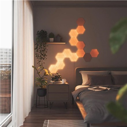 Nanoleaf Elements Wood Look Hexagons Starter Kit (13 panels) Nanoleaf | Elements Wood Look Hexagons Starter Kit (13 panels) | W 