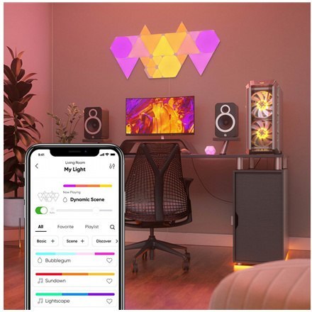 Nanoleaf | Shapes Triangles Mini Expansion Pack (10 panels) | 1 x 0.54 W | 16M+ colours | 2.4GHz WiFi b/g/n;