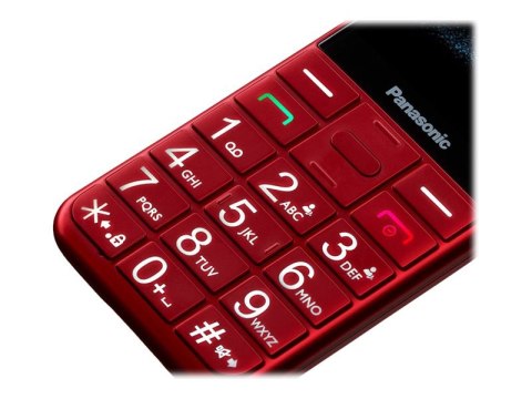 Panasonic | KX-TU155EXBN | Czerwony | 2.4 " | TFT-LCD | MB | microSD/microSDHC MB | Bluetooth | USB wersja micro USB | Wbudowana
