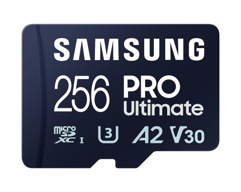 Samsung | Karta microSD | PRO Ultimate | 256 GB | Karta pamięci microSDXC | Pamięć flash klasy U3, V30, A2 | Adapter SD