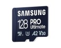 Samsung | Karta microSD z czytnikiem kart | PRO Ultimate | 128 GB | Karta pamięci microSDXC | Pamięć flash klasy U3, V30, A2