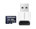 Samsung | Karta microSD z czytnikiem kart | PRO Ultimate | 256 GB | Karta pamięci microSDXC | Pamięć flash klasy U3, V30, A2