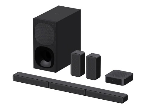 Sony | HT-S40R 5.1-kanałowy soundbar do kina domowego z bezprzewodowymi głośnikami tylnymi | Port USB | Bluetooth | Czarny | Nie