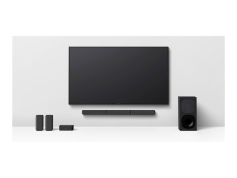 Sony | HT-S40R 5.1-kanałowy soundbar do kina domowego z bezprzewodowymi głośnikami tylnymi | Port USB | Bluetooth | Czarny | Nie