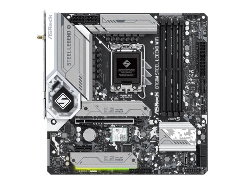 ASRock | B760M Steel Legend WiFi | Rodzina procesora Intel | Gniazdo procesora LGA1700 | DDR5 DIMM | Sloty pamięci 4 | Obsługiwa