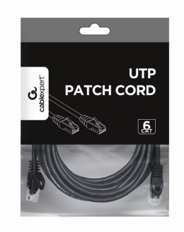 Cablexpert | Patch cord | UTP Cat6 | PVC AWG 26 (7 x 0,15 mm drut) | 5 m | Czarny