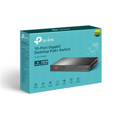 TP-LINK | 10-portowy przełącznik Gigabit Easy Smart z 8 portami PoE+ | TL-SG1210MP | Niezarządzalny | Desktop | Ilość portów 1 G