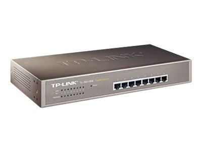 TP-LINK | 8-portowy przełącznik gigabitowy | TL-SG1008 | Niezarządzalny | Do montażu na biurku lub w szafie | Ilość portów 1 Gb/