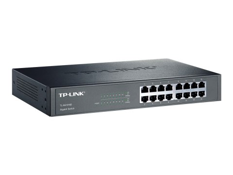 TP-LINK | Przełącznik | TL-SG1016D | Niezarządzalny | Biurkowy/do montażu w szafie | Ilość portów 10/100 Mb/s (RJ-45) | Ilość po
