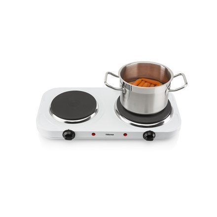 Tristar | Wolnostojąca płyta stołowa | KP-6245 | Liczba palników/stref gotowania 2 | Obrotowa | Biała | Elektryczna