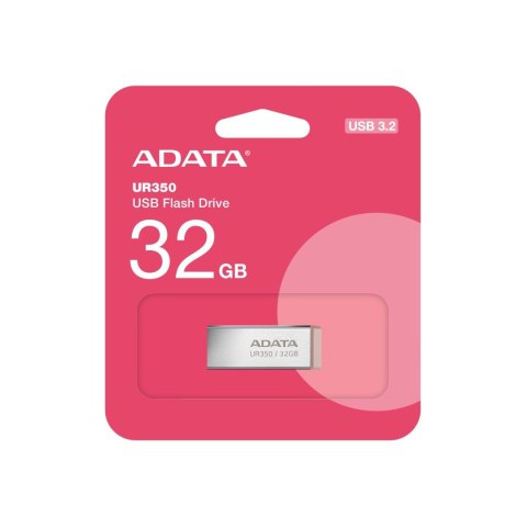 ADATA | Pamięć USB | UR350 | 32 GB | USB 3.2 Gen1 | Brązowy
