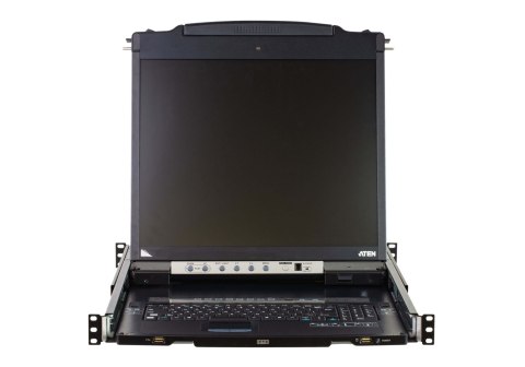 Aten CL5808N-ATA-AG 8-Port PS/2-USB VGA Dual Rail 19" Konsola KVM LCD z portem Daisy-Chain | Aten