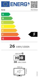 Benq | PD2705UA | 27 " | IPS | 16:9 | 60 Hz | 5 ms | 3840 x 2160 | 350 cd/m² | Ilość portów HDMI 1