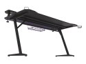 Biurko Gamingowe Genesis Holm 510 RGB z Bezprzewodową Ładowarką i Hubem USB | Metal, Czarny | Szerokość 160 cm
