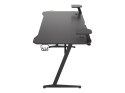 Biurko Gamingowe Genesis Holm 510 RGB z Bezprzewodową Ładowarką i Hubem USB | Metal, Czarny | Szerokość 160 cm