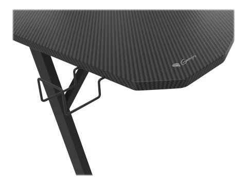 Biurko Gamingowe Genesis Holm 510 RGB z Bezprzewodową Ładowarką i Hubem USB | Metal, Czarny | Szerokość 160 cm