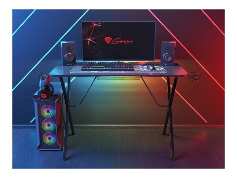 Biurko Genesis Holm 200 RGB z ergonomicznymi narożnikami prostokątnymi