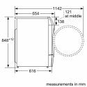 Bosch | Pralka | WNC254ARSN | Klasa efektywności energetycznej A/D | Ładowana od frontu | Pojemność prania 10,5 kg | 1400 obr/mi