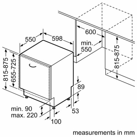 Bosch | Zmywarka | SMV4HTX00E | Do zabudowy | Szerokość 60 cm | Liczba kompletów naczyń 13 | Liczba programów 6 | Klasa efektywn