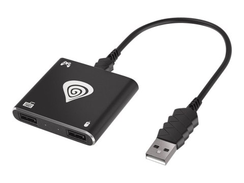 Genesis | Adapter klawiatura/myszka | USB 2.0 | Czarny