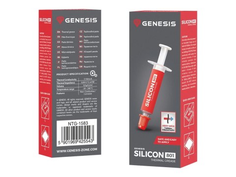 Genesis | Silicon 801 | Pasta termoprzewodząca | Szara