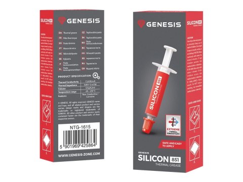 Genesis | Silicon 851 | Pasta Termoprzewodząca | Szara