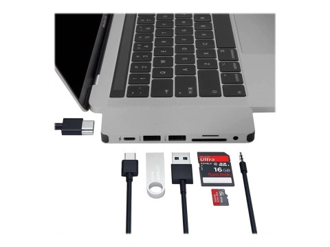 Hyper HyperDrive USB-C 7-in-1 Laptop Form-Fit Hub - Space Grey