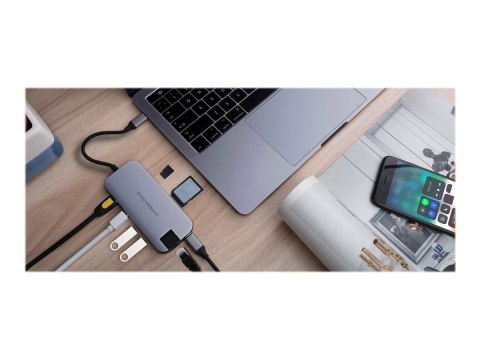 Hyper HyperDrive USB-C 7-in-1 Laptop Form-Fit Hub - Space Grey