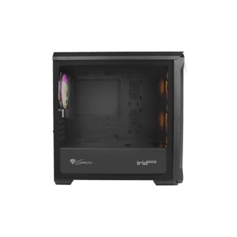 Obudowa GENESIS IRID 503 ARGB, Micro Tower, 2xUSB 2.0, 2x Jack, 1xUSB 3.0, Czarny | Genesis | IRID 503 ARGB | Czarny | ATX | Zas