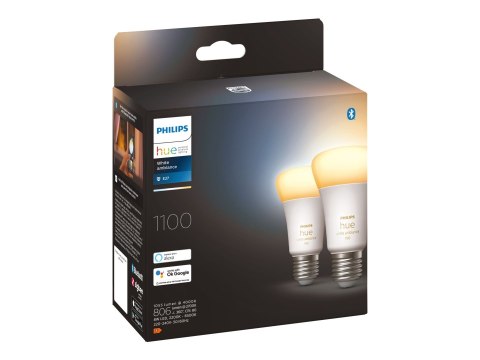 Philips Hue | WA 11W A60 E27 2szt. paczka | E27 | 11 W | Ciepła do chłodna biel 2200K-6500K | Bluetooth i Zigbee