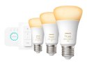 Philips Hue | WA Starter Kit 11W A60 E27 3szt, Bridge, Switch | E27 | 11 W | Ciepła do chłodnej bieli 2200-6500K + 16 milionów k