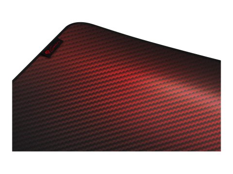Podkładka pod mysz Genesis Carbon 500 Ultra Blaze o wymiarach 110 cm x 45 cm x 0,25 cm w kolorze czarno-czerwonym, wykonana z ma