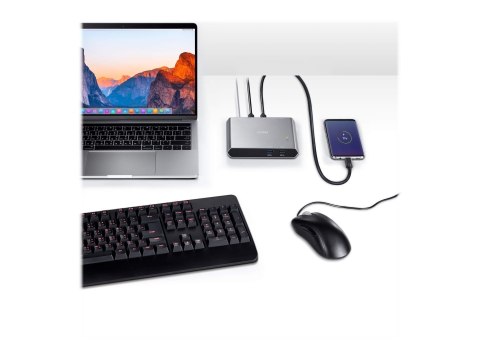 Aten | US3310-AT 2-portowy przełącznik dokujący USB-C z funkcją Power Pass-through