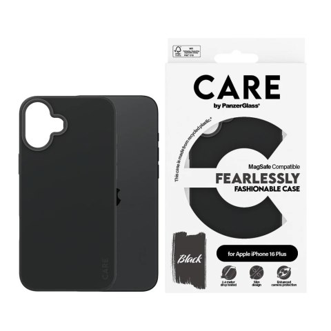 CARE by PanzerGlass Case Fashion Black MagSafe iPhone 16 Plus | CARE