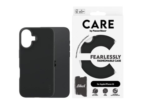 CARE by PanzerGlass Case Fashion Black iPhone 16 | CARE
