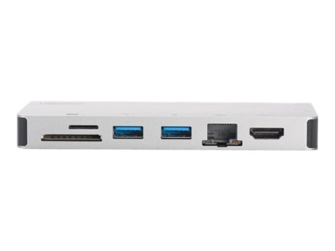 Digitus | USB-C Multiport Travel Dock | DA-70866 | Stacja dokująca | Porty Ethernet LAN (RJ-45) 1 | Porty VGA (D-Sub) 1 | Porty 