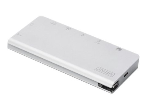 Digitus | USB-C Multiport Travel Dock | DA-70866 | Stacja dokująca | Porty Ethernet LAN (RJ-45) 1 | Porty VGA (D-Sub) 1 | Porty 